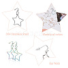 Yilisi 5Pairs 5 Colors Interlock Double Open Stars Dangle Earrings EJEW-YS0001-03-10