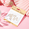 8Pcs 2 Styles Brass Spring Gate Rings KK-BBC0014-16-6