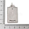 Brass Micro Pave Cubic Zirconia Pendants with Enamel KK-H458-01P-06-3