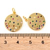 Rack Plating Brass Micro Pave Cubic Zirconia Pendant KK-H486-16G-3