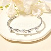 304 Stainless Steel Cuff Bangles for Women BJEW-U021-04P-2