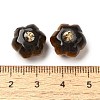 Natural Tiger Eye Pumpkin Charms with Golden Tone Brass Bails G-C158-06G-01-3