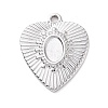 Non-Tarnish 304 Stainless Steel Pendant Cabochon Settings STAS-G287-11P-1