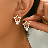 Elegant Brass Imitation Pearl Stud Earrings Women's Daily Jewelry DV0468-5-1