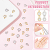 BENECREAT 24Pcs 4 Colors Brass Cubic Zirconia Pendants KK-BC0013-59-4