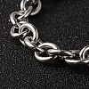 304 Stainless Steel Cable Chain Bracelets BJEW-H477-03-2