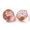 Transparent Spray Painted Glass Beads GLAA-R215-01-B06-3
