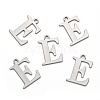 Tarnish Resistant 304 Stainless Steel Alphabet Charms STAS-H122-E-P-2