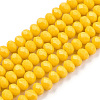 Opaque Solid Color Imitation Jade Glass Beads Strands EGLA-A044-P1mm-D29-1