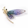 Resin Dragonfly Lapel Pin with Cubic Zirconia JEWB-G015-03G-2
