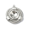 304 Stainless Steel Pendant Cabochon Settings STAS-L022-339P-04-1