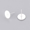 Brass Ear Studs KK-E174-S-NF-2