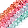 Transparent Painted Glass Beads Strands DGLA-A034-T8mm-A11-2