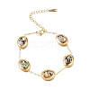 304 Stainless Steel Enamel Link Bracelets for Women SA-K003-06A-G-2