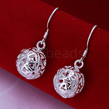 Ball Brass Dangle Earrings EJEW-BB11836