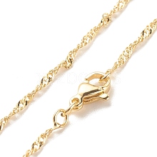 Brass Singapore Chains Necklace for Women NJEW-P265-07G