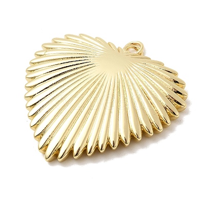 Heart Charms Brass Pendants KK-H529-62C-G-1