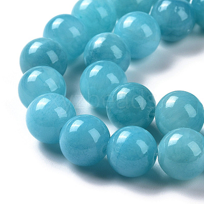 Natural Mashan Jade Round Beads Strands X-G-D263-6mm-XS28-1