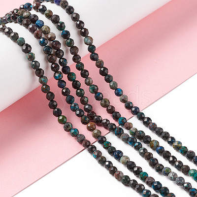 Natural Chrysocolla Beads Strands G-F717-08-1