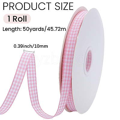 50 Yards Tartan Pattern Polyester Ribbon OCOR-CY0003-72B-1