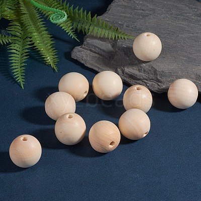 Unfinished Wood Beads X-WOOD-S651-30mm-LF-1