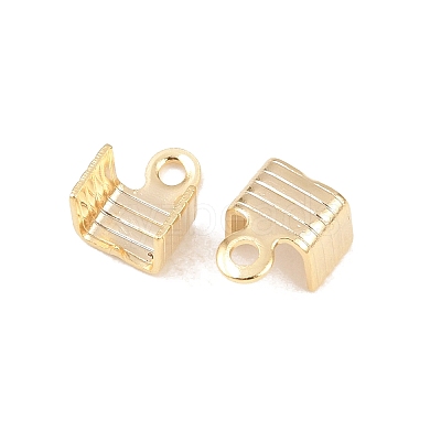 Brass Folding Crimp Ends KK-C163-07G-1
