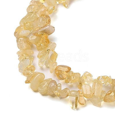 Heated Natural Citrine Chip Beads Strands G-D093-A03-1