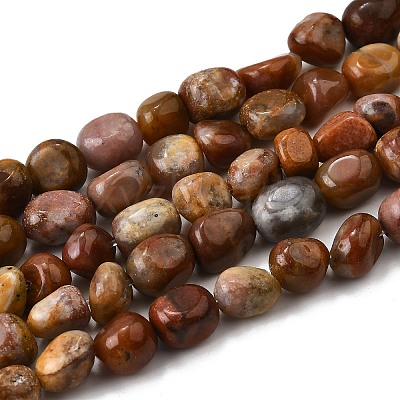 Natural Petrified Wood Beads Strands G-L621-C11-01-1