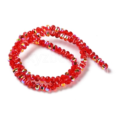 Transparent Electroplate Glass Beads Strands GLAA-Q099-H01-10-1
