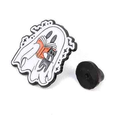 Halloween Alloy Enamel Lapel Pin Backs JEWB-P057-03EB-1