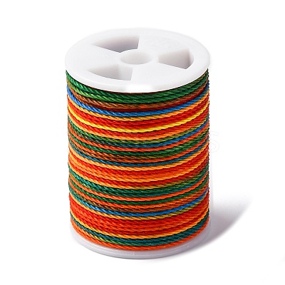 Segment Dyed Twisted Waxed Polyester Cord YC-C003-01E-1