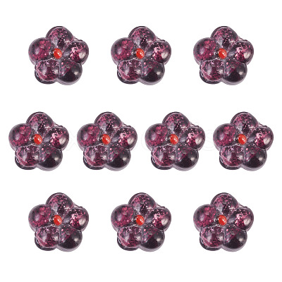 10Pcs Transparent Handmade Bumpy Lampwork Beads LAMP-TADJ0001-48A-1