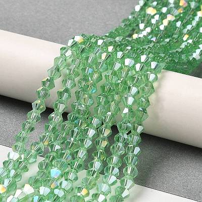 Transparent Electroplate Glass Beads Strands EGLA-A039-T2mm-B24-1