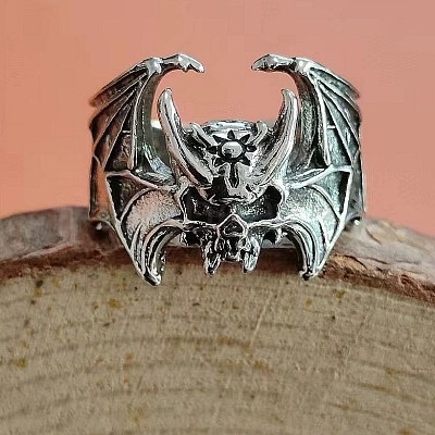 Bat Themes Alloy Adjustable Finger Rings FS-WG25ADA-04-1