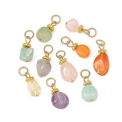 Natural Mixed Stone Pendants PALLOY-JF06056-1