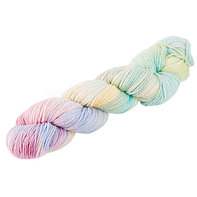 1 Skein 80% Wool 20% Acrylic Fiber Rainbow Segment Dyed Yarn OCOR-TA0003-02B-1