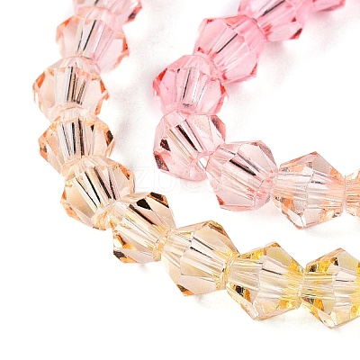 Gradient Color Baking Paint Glass Bead Strands DGLA-A039-T2mm-A02-1