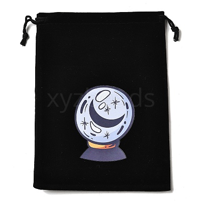 Rectangle Printed Velvet Cloth Packing Pouches ABAG-U006-03G-1