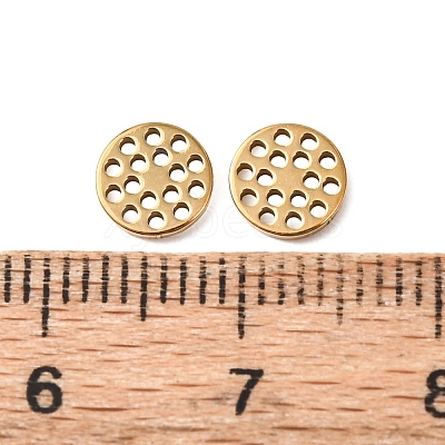 Hollow 304 Stainless Steel Charms STAS-G385-05G-01-1