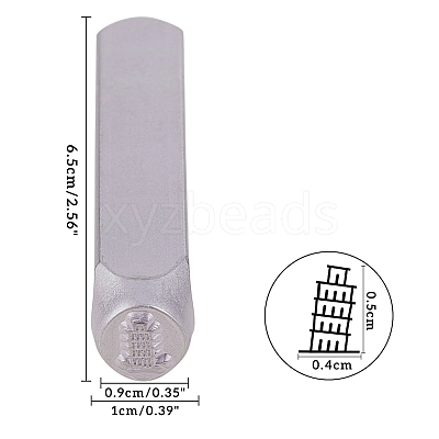 Iron Metal Stamps AJEW-BC0005-55B-1