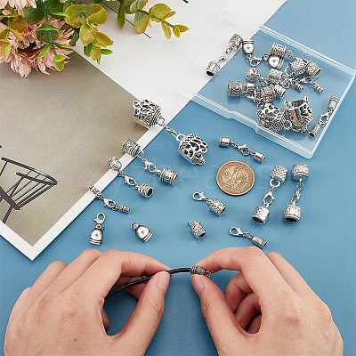 20Pcs 10 Style Zinc Alloy Lobster Claw Clasps FIND-PH0009-99-1