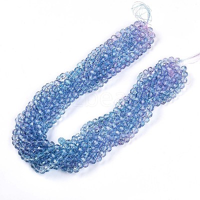 Baking Paint Transparent Glass Beads Strands LS-DGLA-A035-T10mm-A06-1