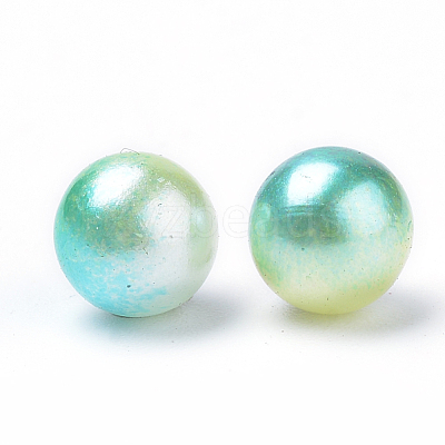 Rainbow Acrylic Imitation Pearl Beads OACR-R065-8mm-A03-1