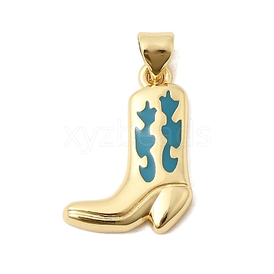 Brass Enamel Pendants KK-H267-117G-03-1