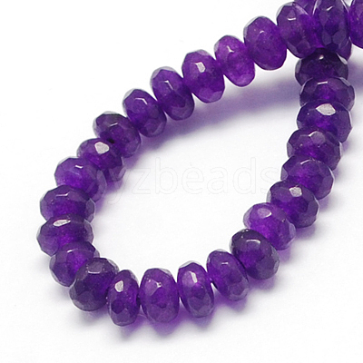Natural White Jade Bead Strands G-R168-8x5mm-03-1