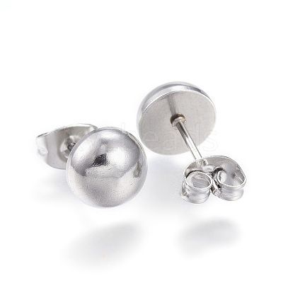 304 Stainless Steel Ear Studs EJEW-G210-01-1