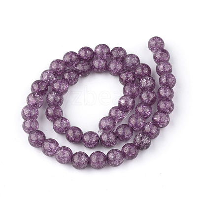 Synthetic Crackle Quartz Beads Strands GLAA-S134-8mm-16-1