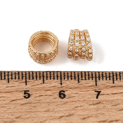 925 Sterling Silver Micro Pave Clear Cubic Zirconia European Beads SE-CBAF1B2-11G-1