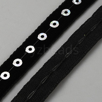 Single Velvet Ribbon with Paillettes OCOR-WH0082-305-1
