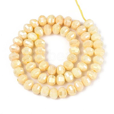 Anti-Tarnish Electroplate Glass Beads Strands GLAA-T025-8mm-19E-1